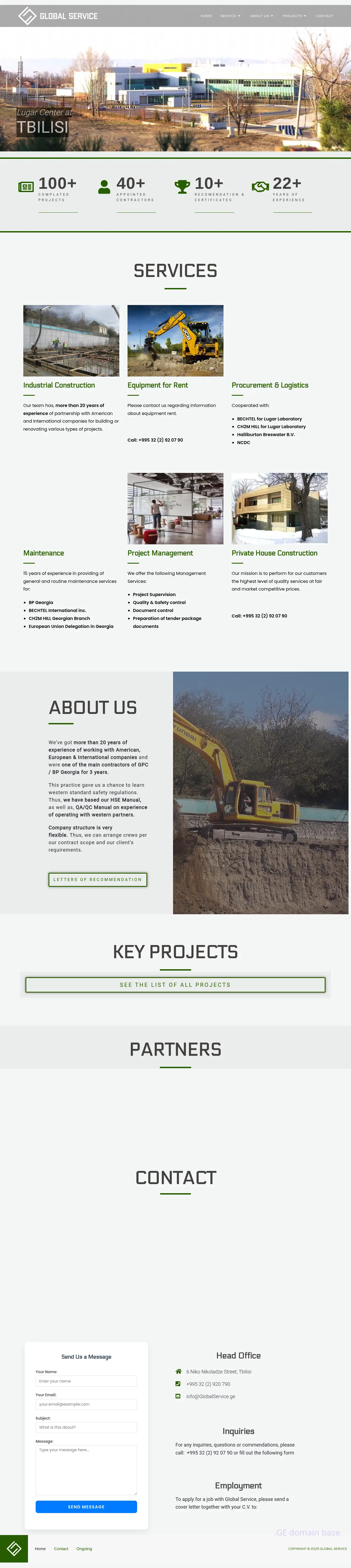 Screenshot of the site globalservice.ge