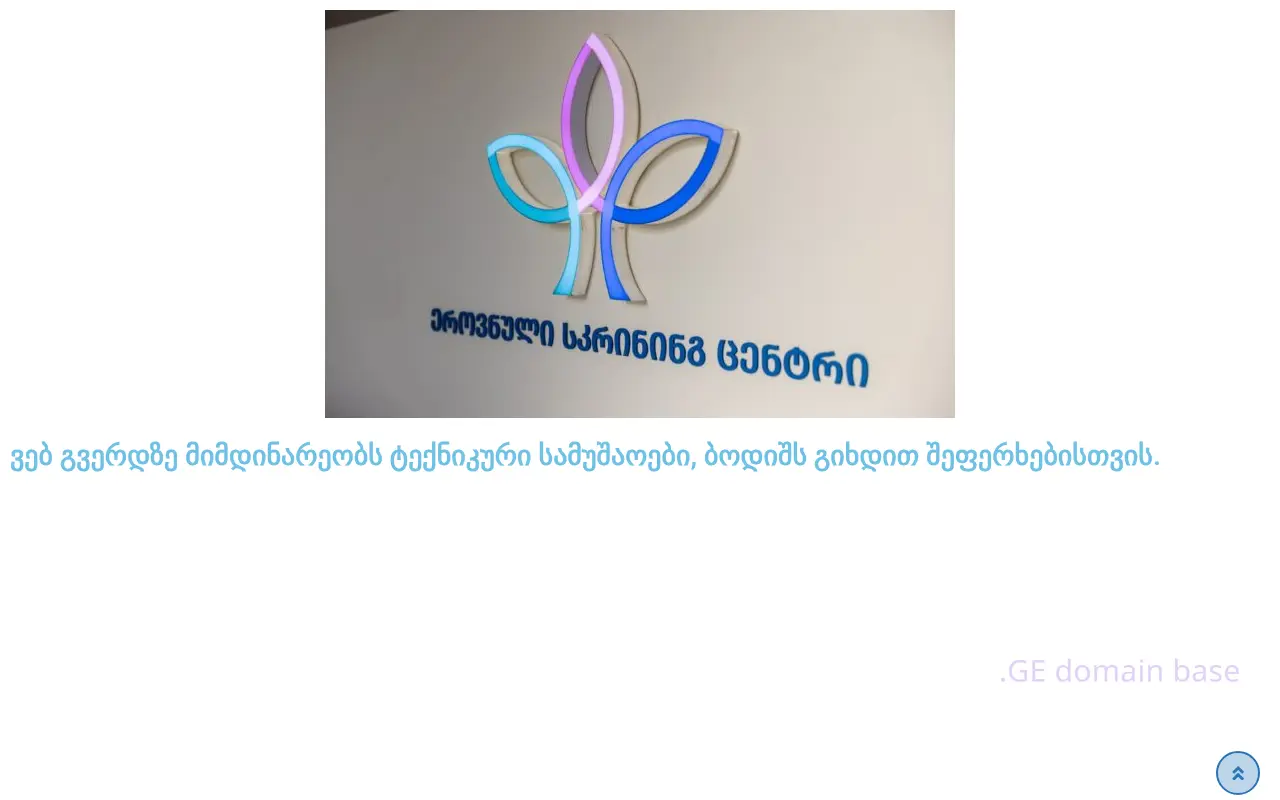 Screenshot of the site gnsc.ge