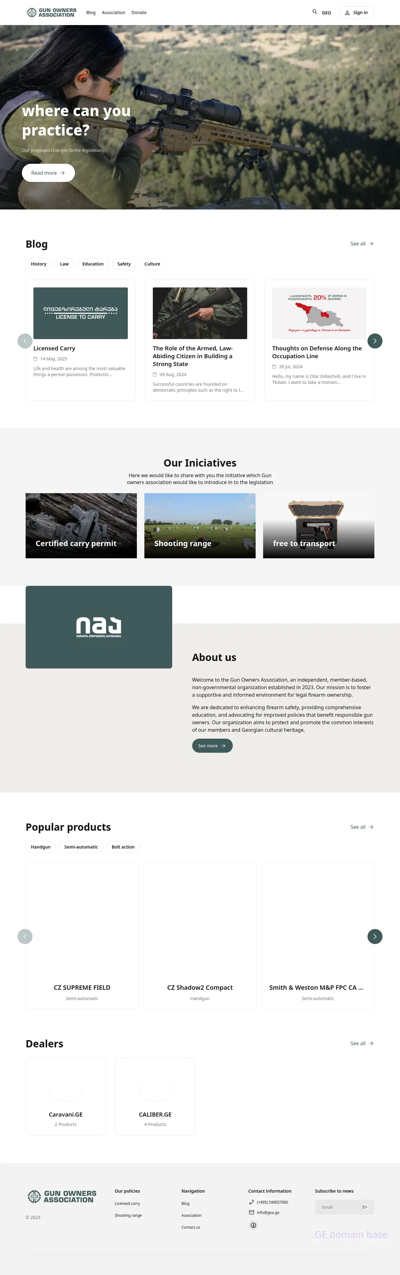 Screenshot of the site goa.ge