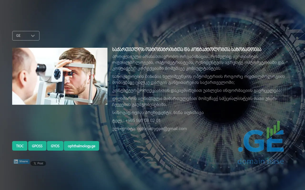 Screenshot of the site gocs.ge