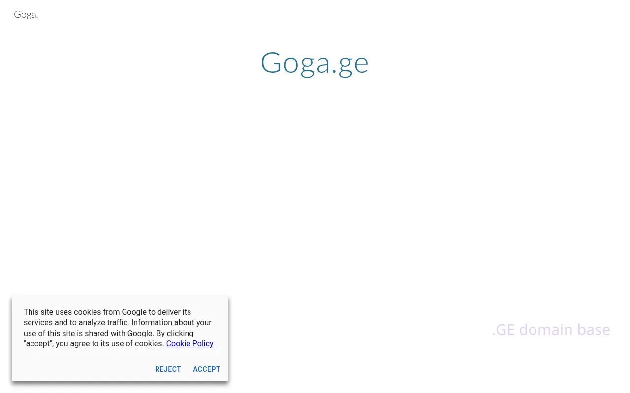 Screenshot of the site goga.ge