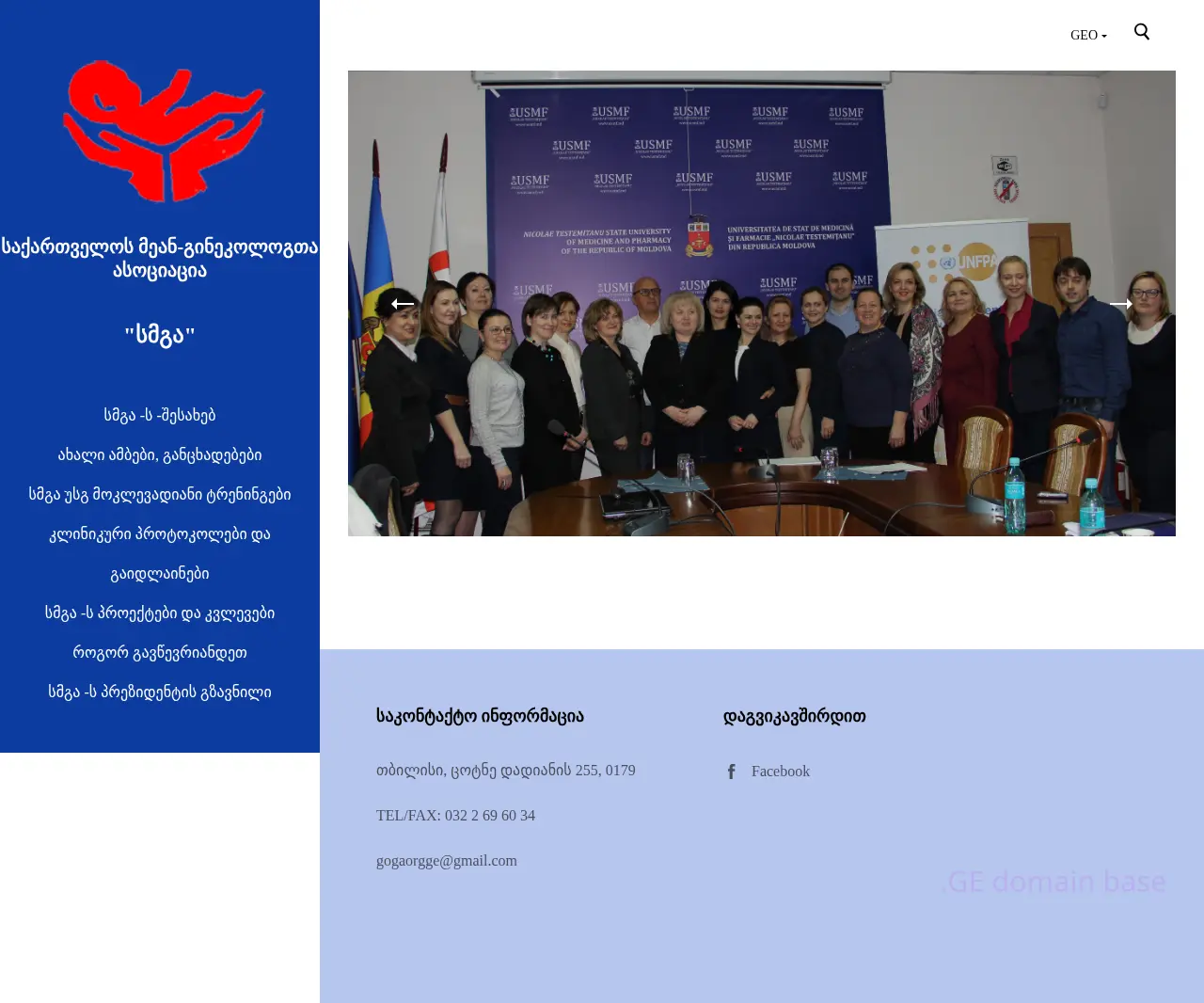 Screenshot of the site goga.org.ge
