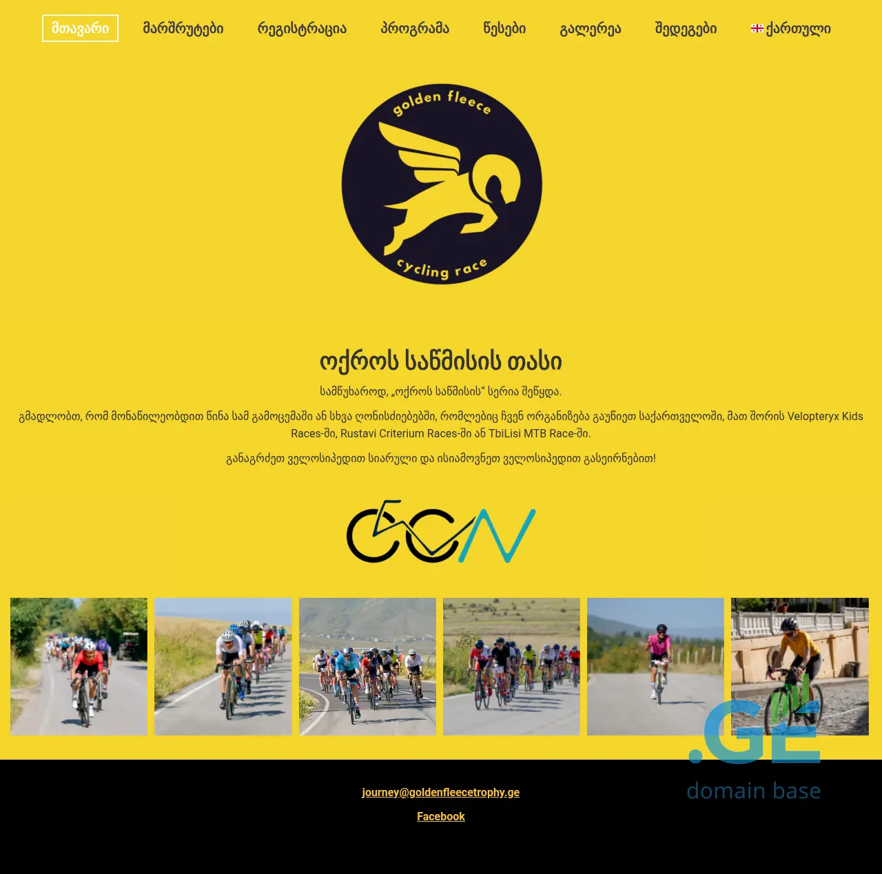 Screenshot of the site goldenfleecetrophy.ge