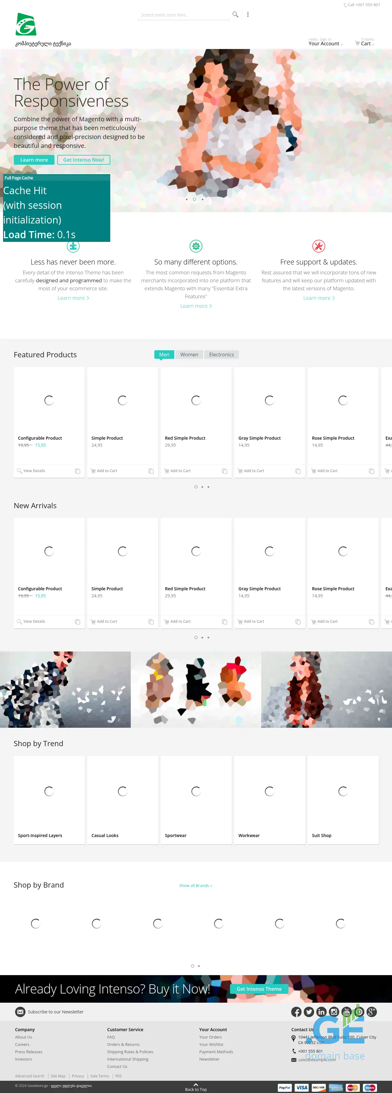 Screenshot of the site goodstore.ge