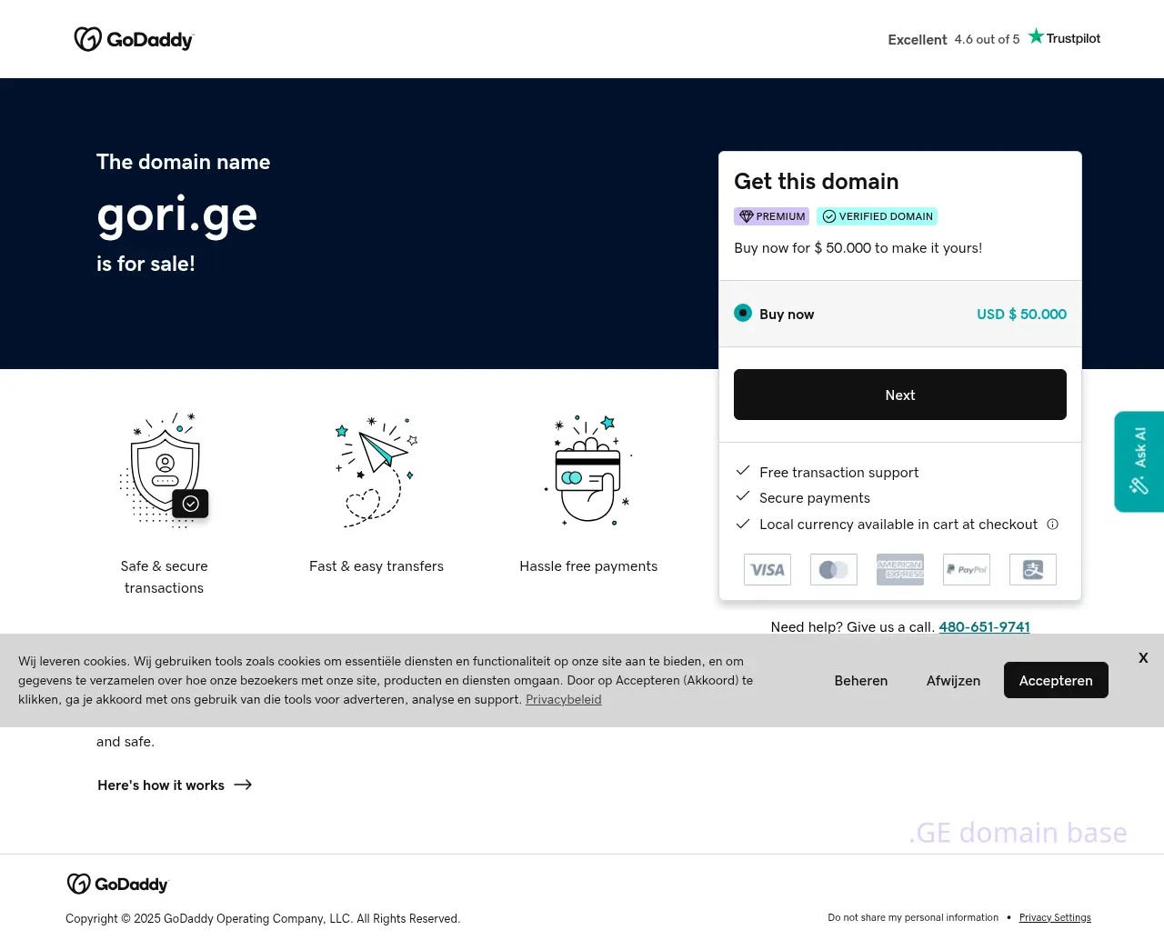 Screenshot of the site gori.ge