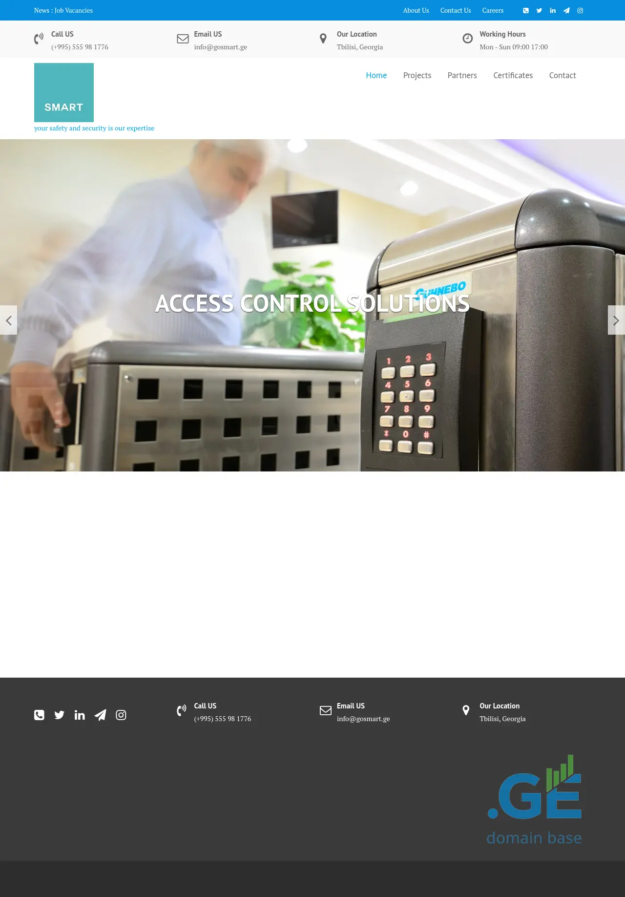 Screenshot of the site gosmart.ge