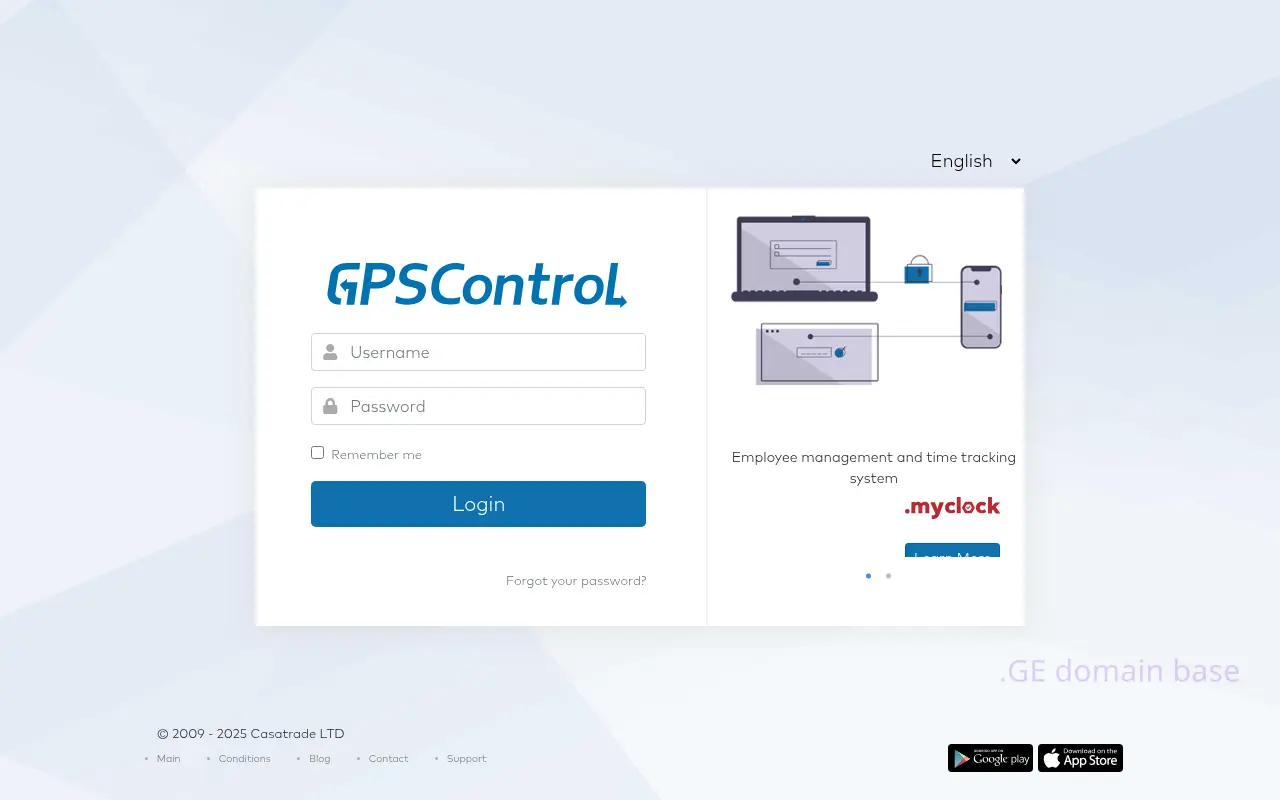 Screenshot of the site gpscontrol.ge