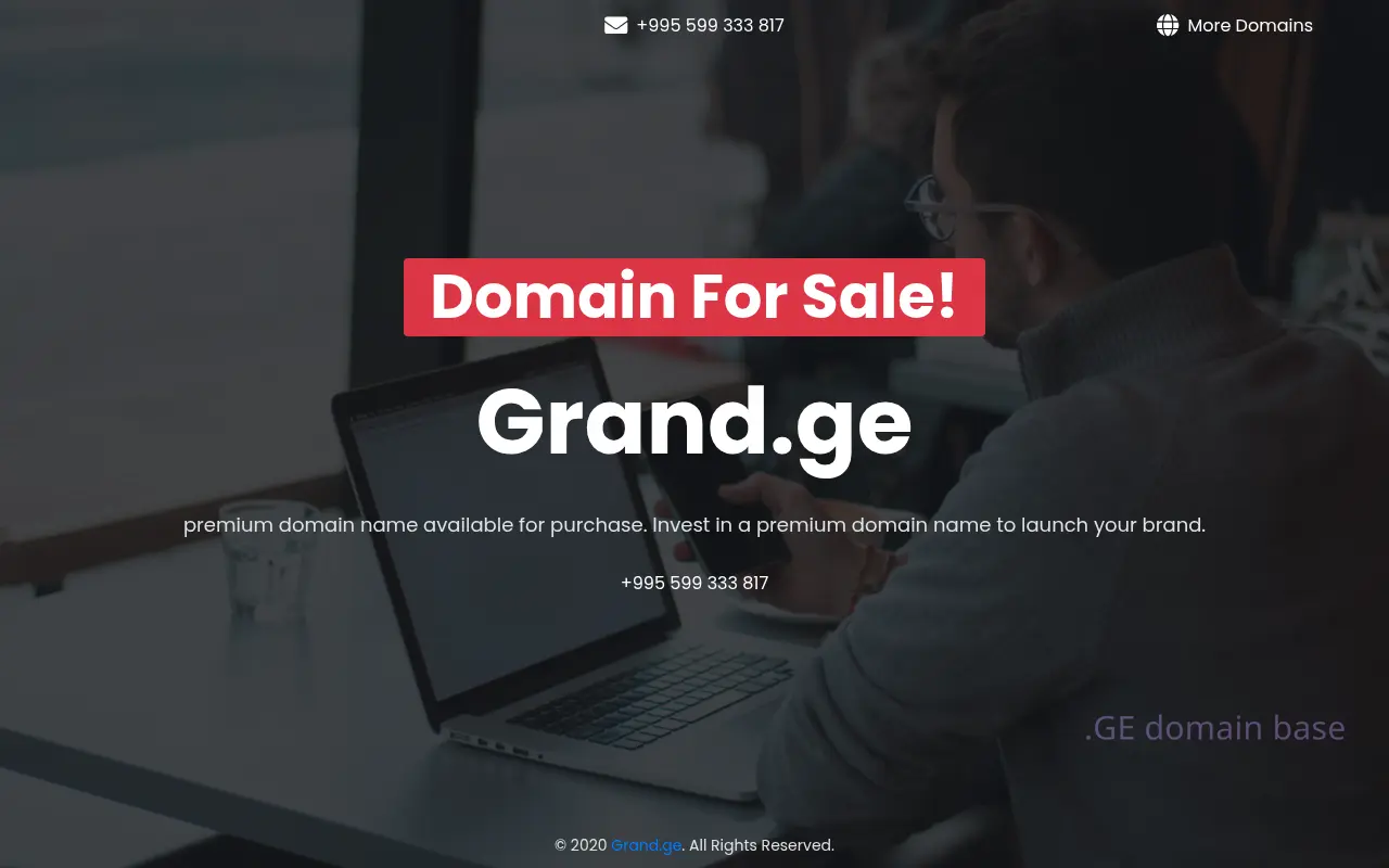Screenshot of the site grand.ge