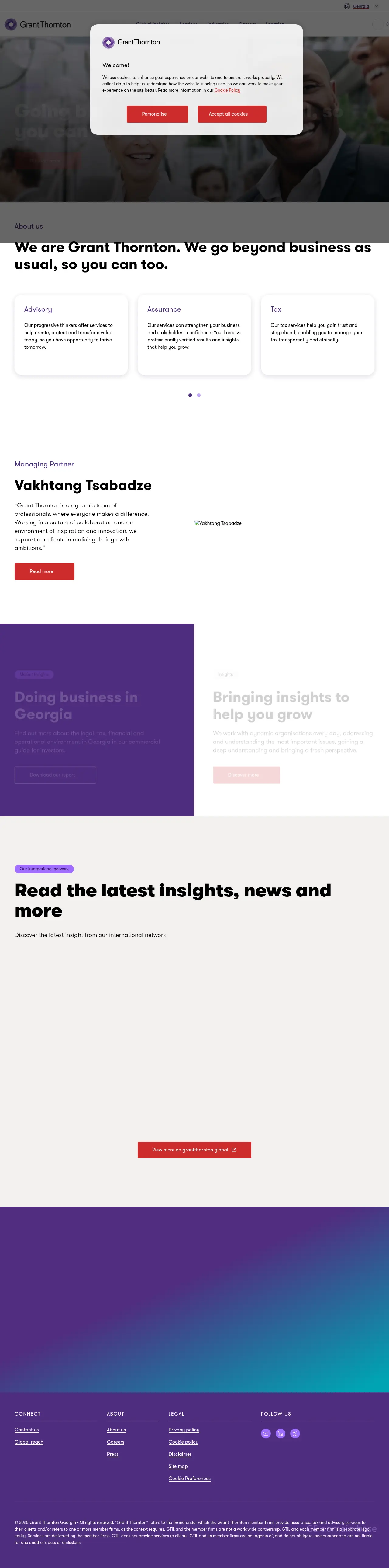 Screenshot of the site grantthornton.ge