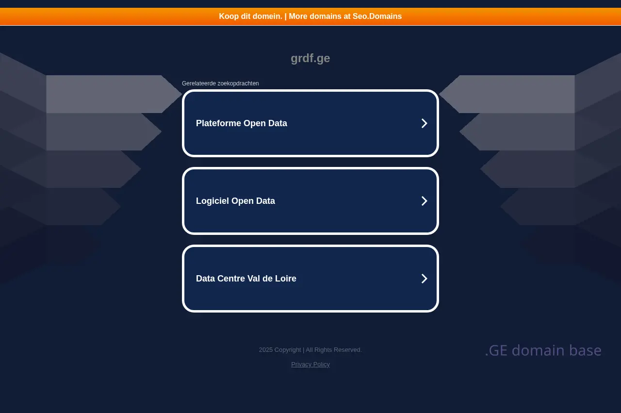 Screenshot of the site grdf.ge