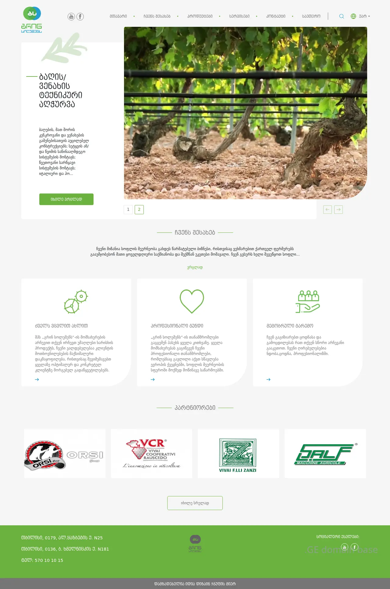 Screenshot of the site green.com.ge