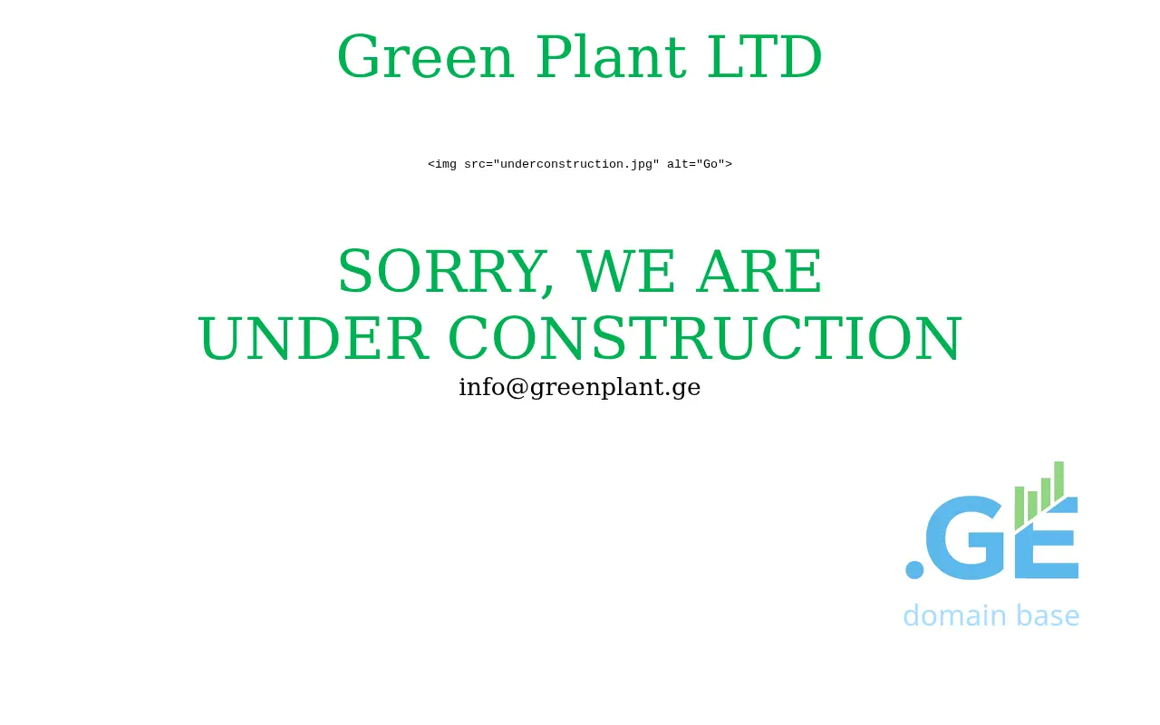 Screenshot of the site greenplant.ge