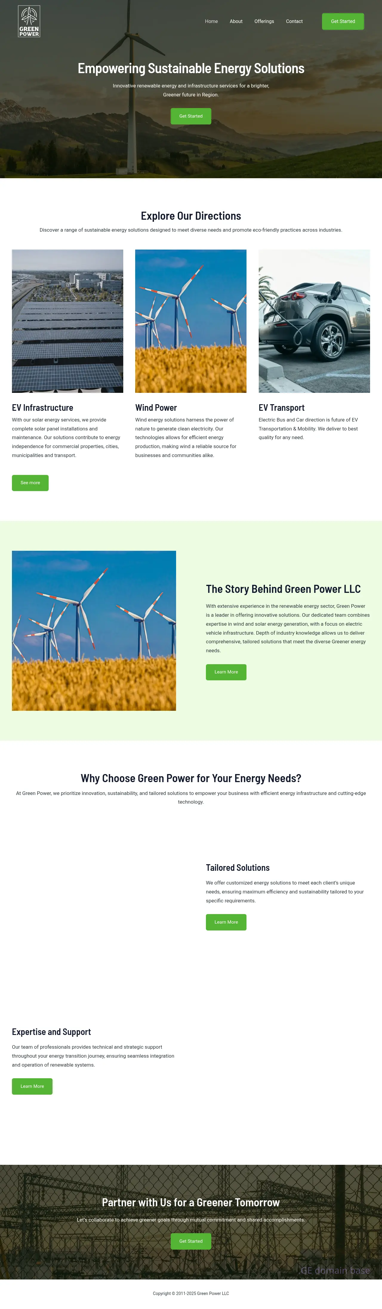 Screenshot of the site greenpower.ge