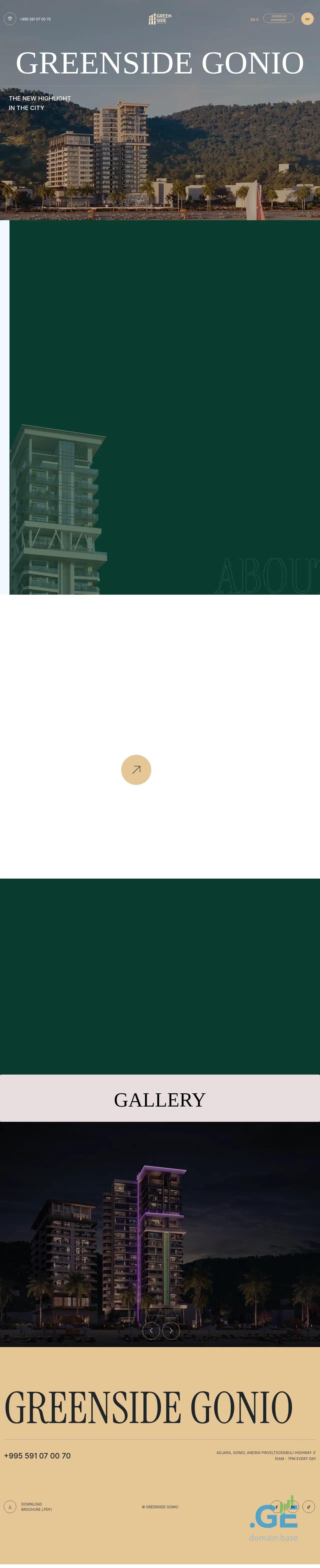 Screenshot of the site greenside.ge