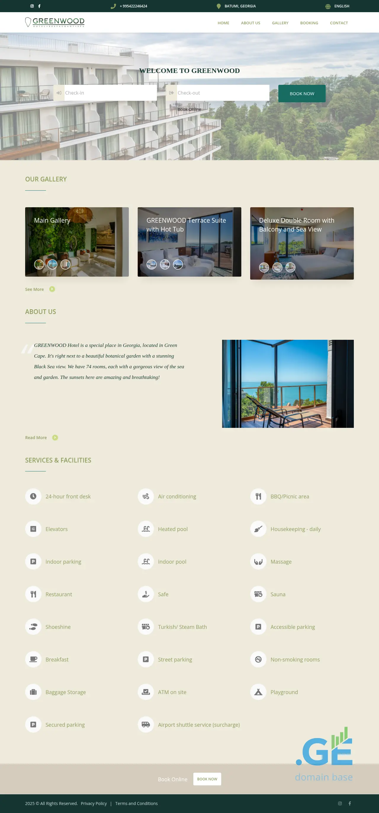 Screenshot of the site greenwood.ge