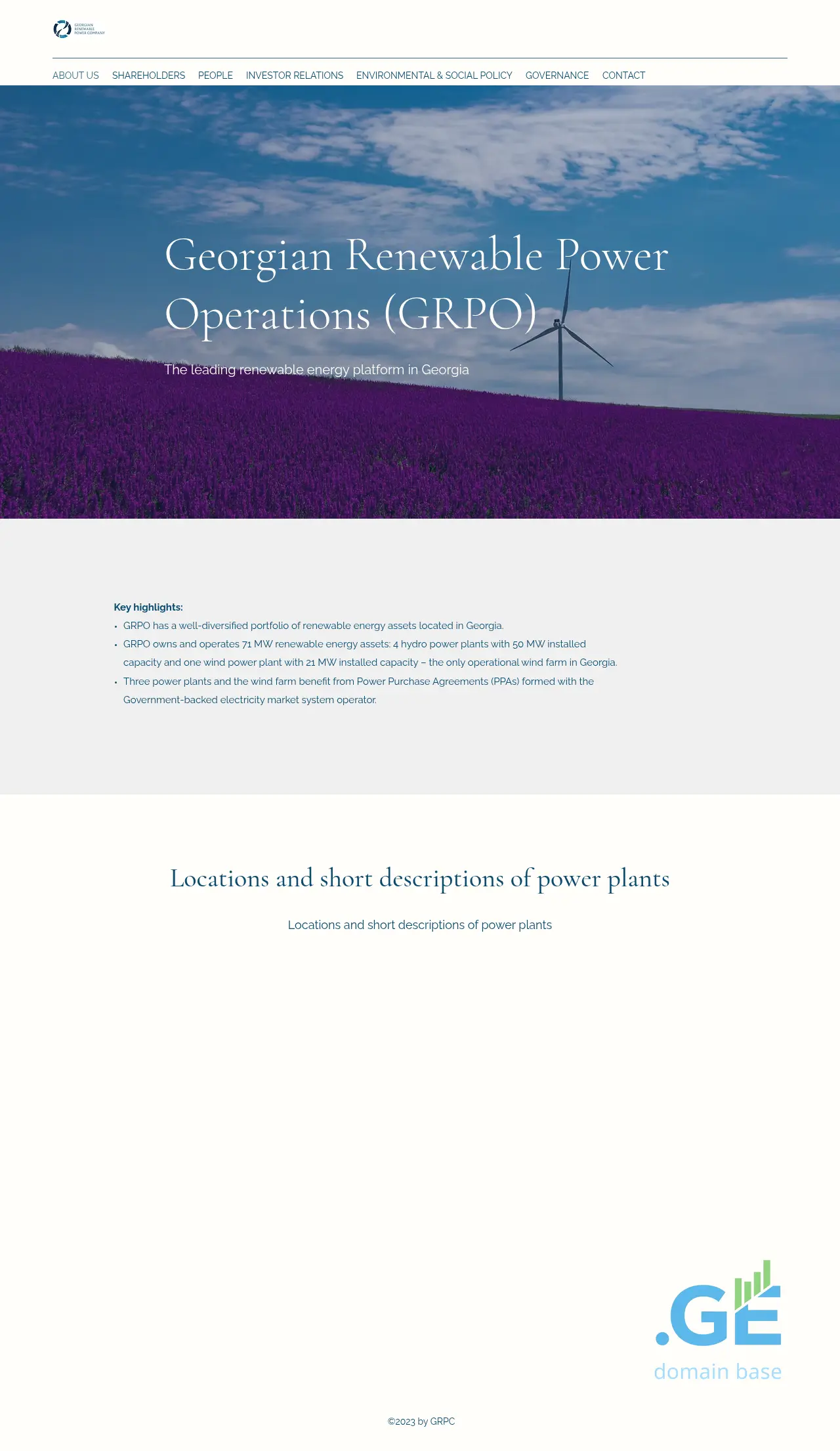 Screenshot of the site grpc.ge