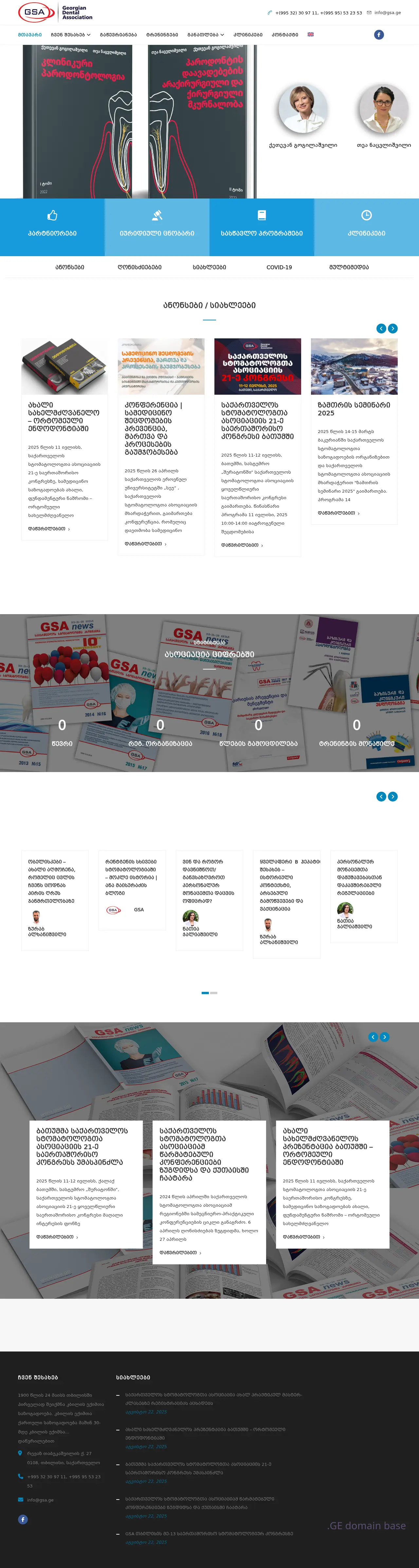 Screenshot of the site gsa.ge