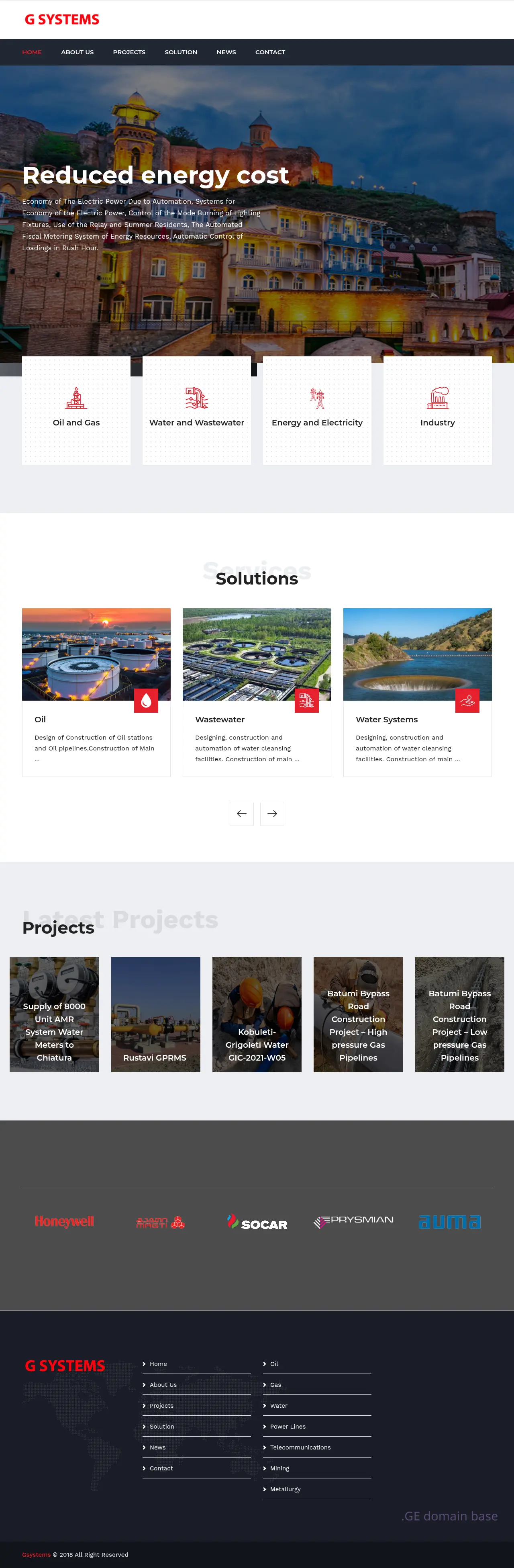 Screenshot of the site gsystems.ge