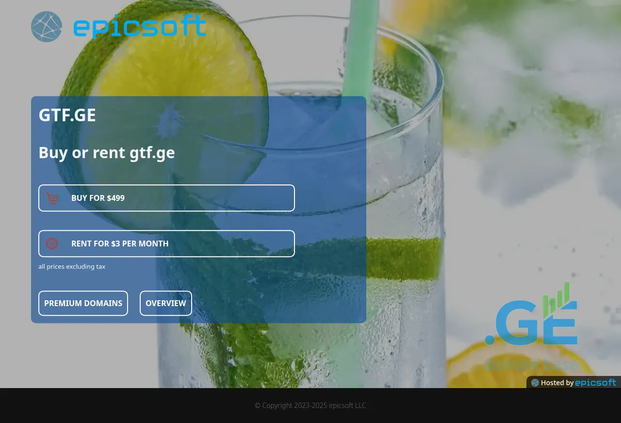 Screenshot of the site gtf.ge