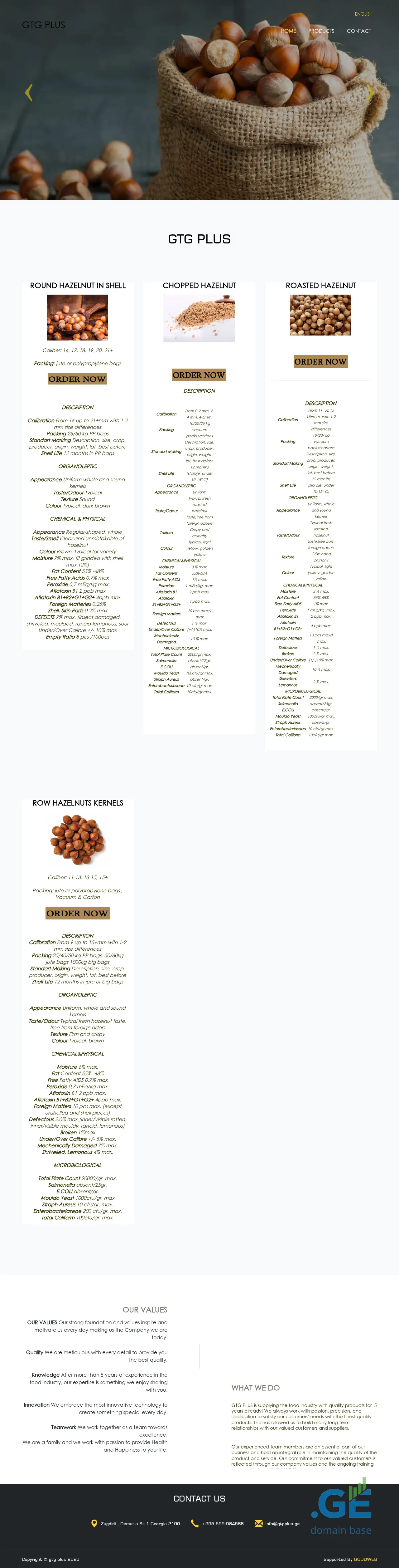 Screenshot of the site gtgplus.ge