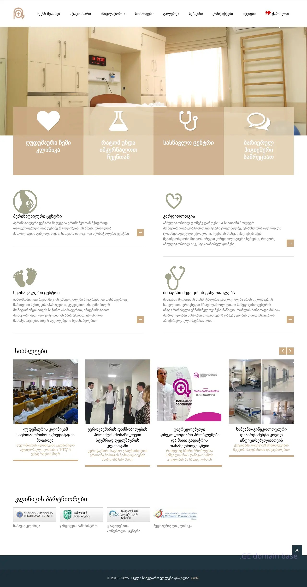 Screenshot of the site gudushauri.ge