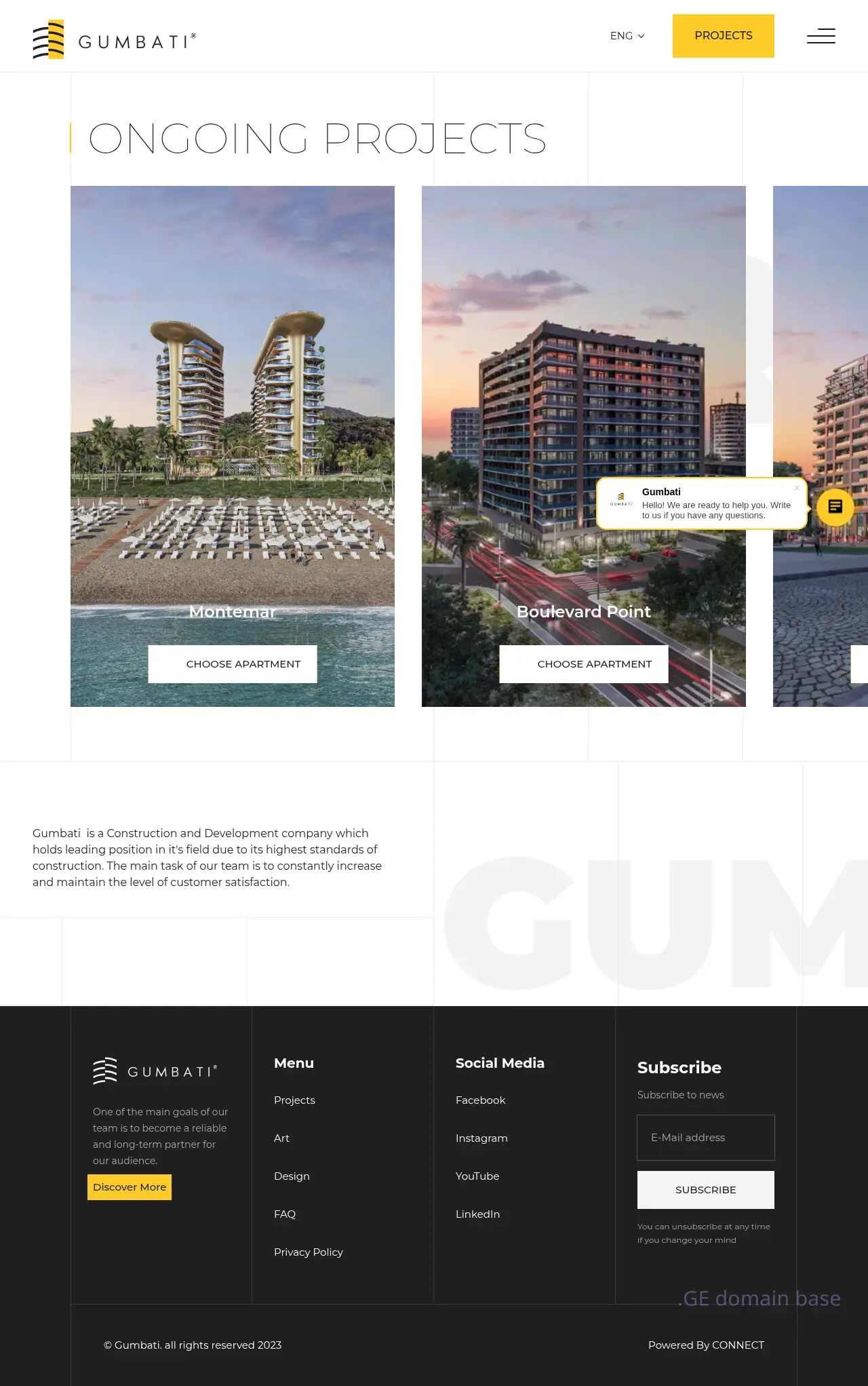 Screenshot of the site gumbatigroup.ge