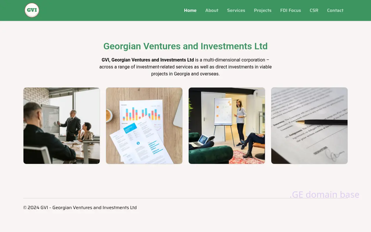 Screenshot of the site gvi.ge