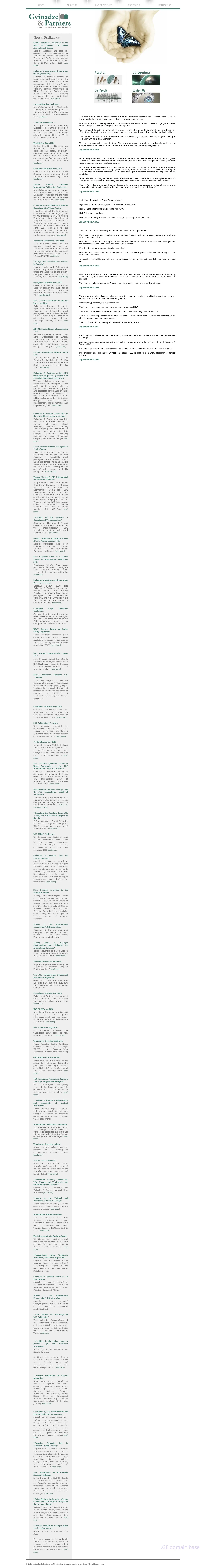 Screenshot of the site gvinadzeandpartners.ge