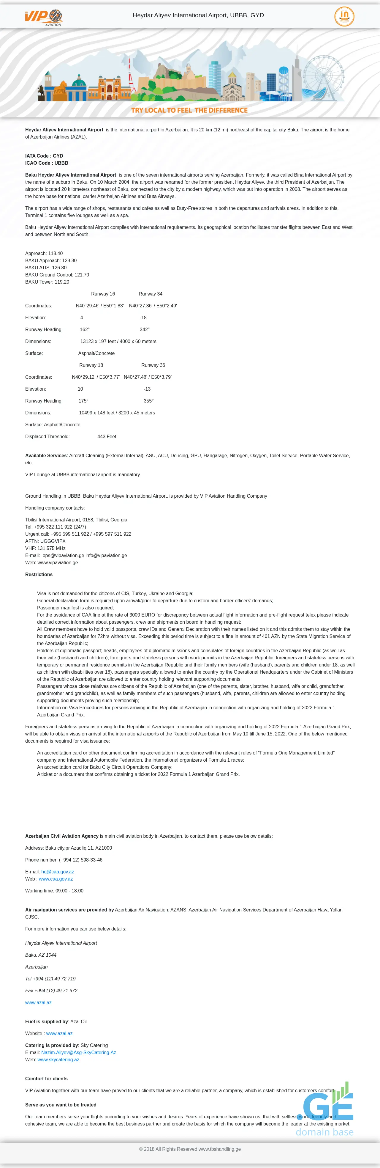 Screenshot of the site gydhandling.ge