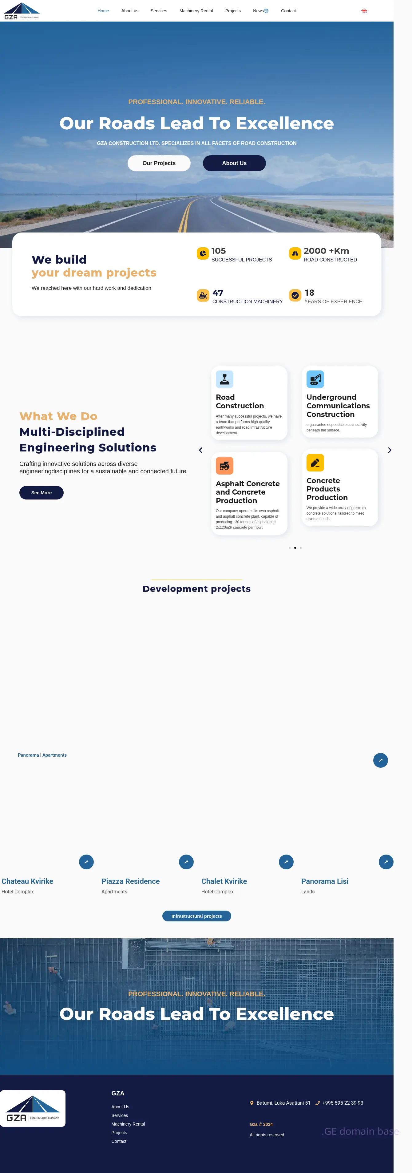Screenshot of the site gza.ge