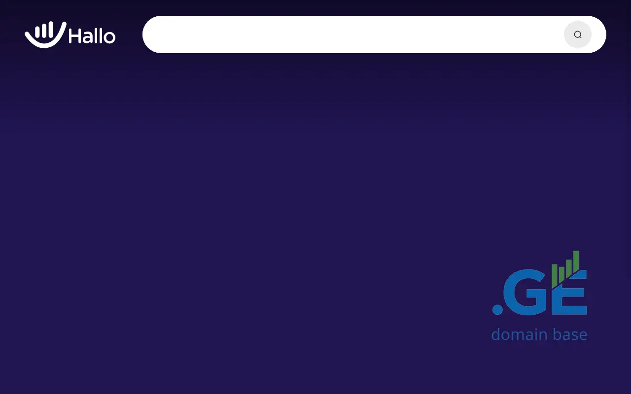 Screenshot of the site hallo.ge