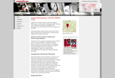Screenshot of hansa-flex.ge