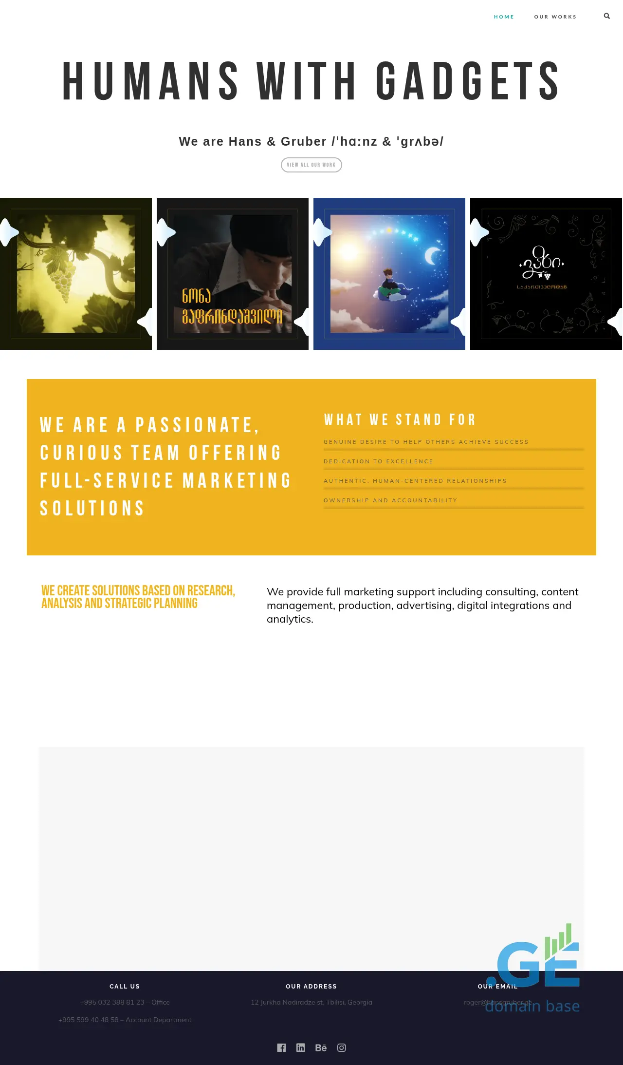 Screenshot of the site hansgruber.ge