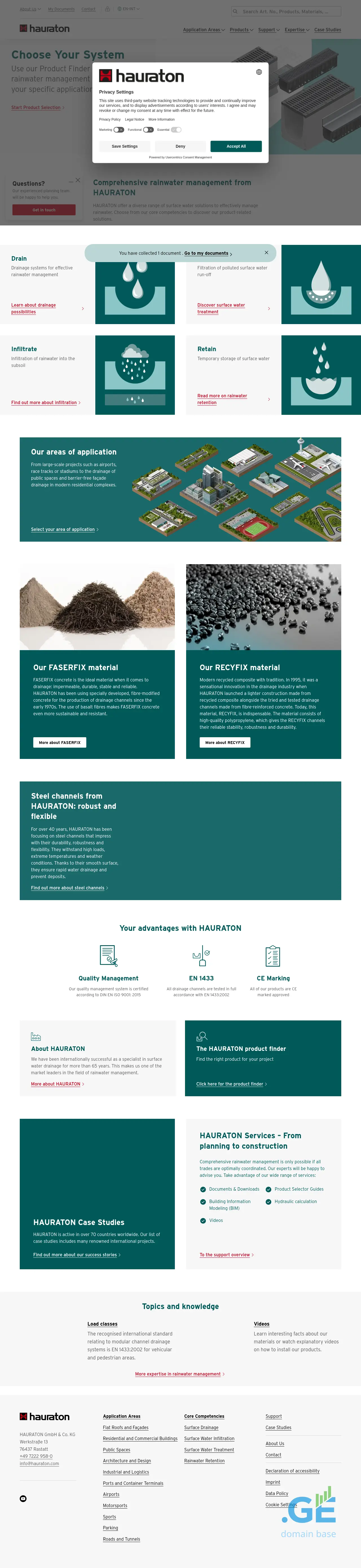 Screenshot of the site hauraton.ge