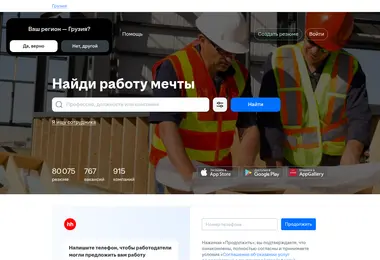 Screenshot of headhunter.ge