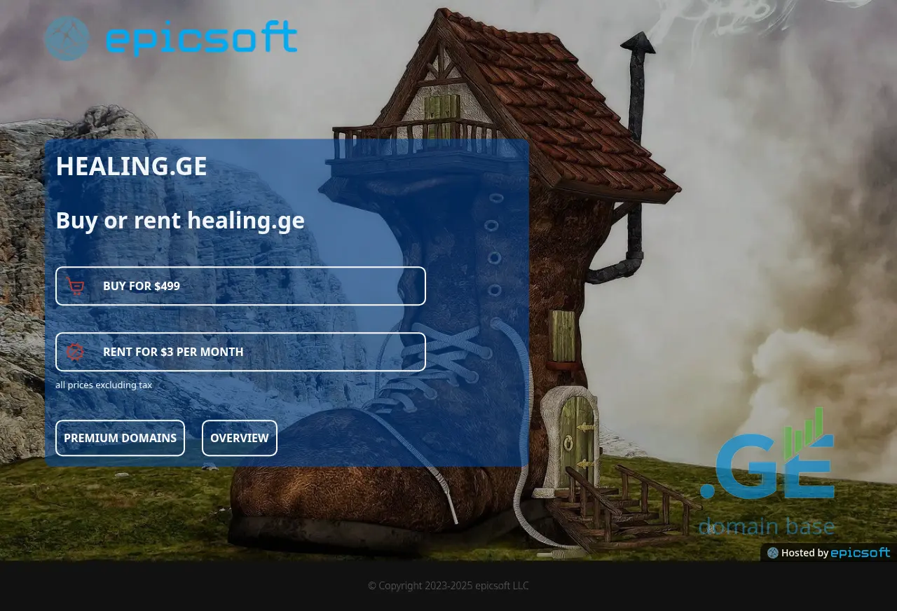 Screenshot of the site healing.ge