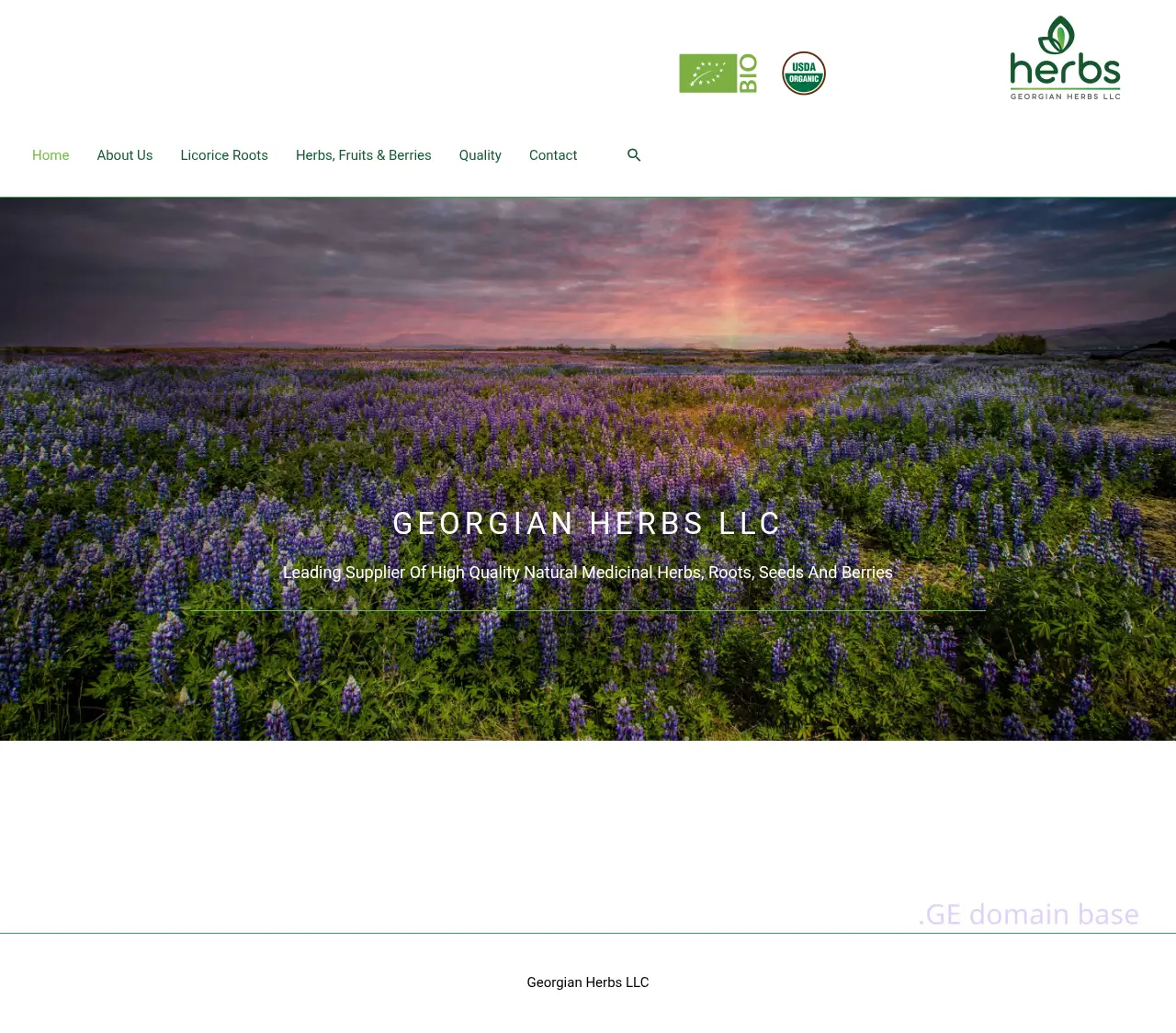 Screenshot of the site herbs.ge