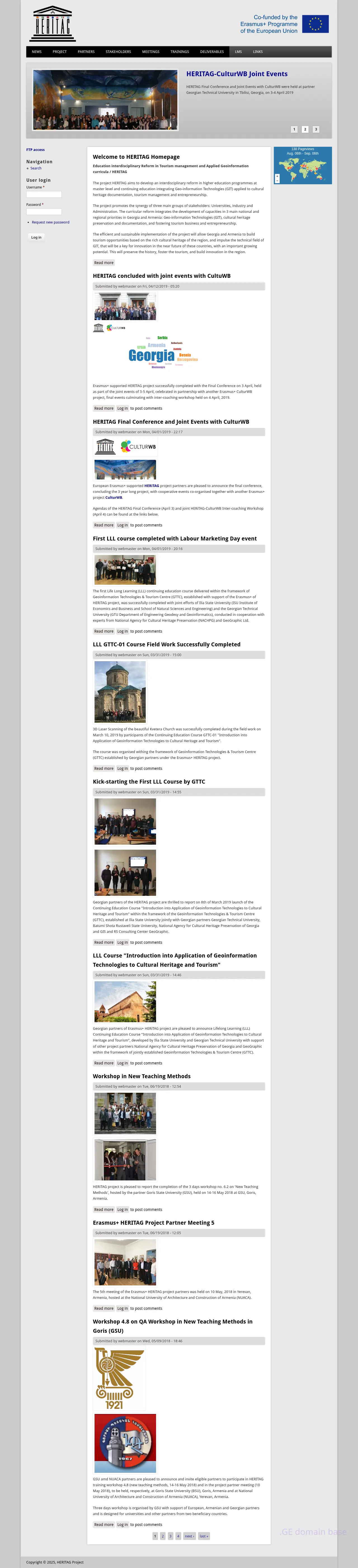 Screenshot of the site heritag.ge