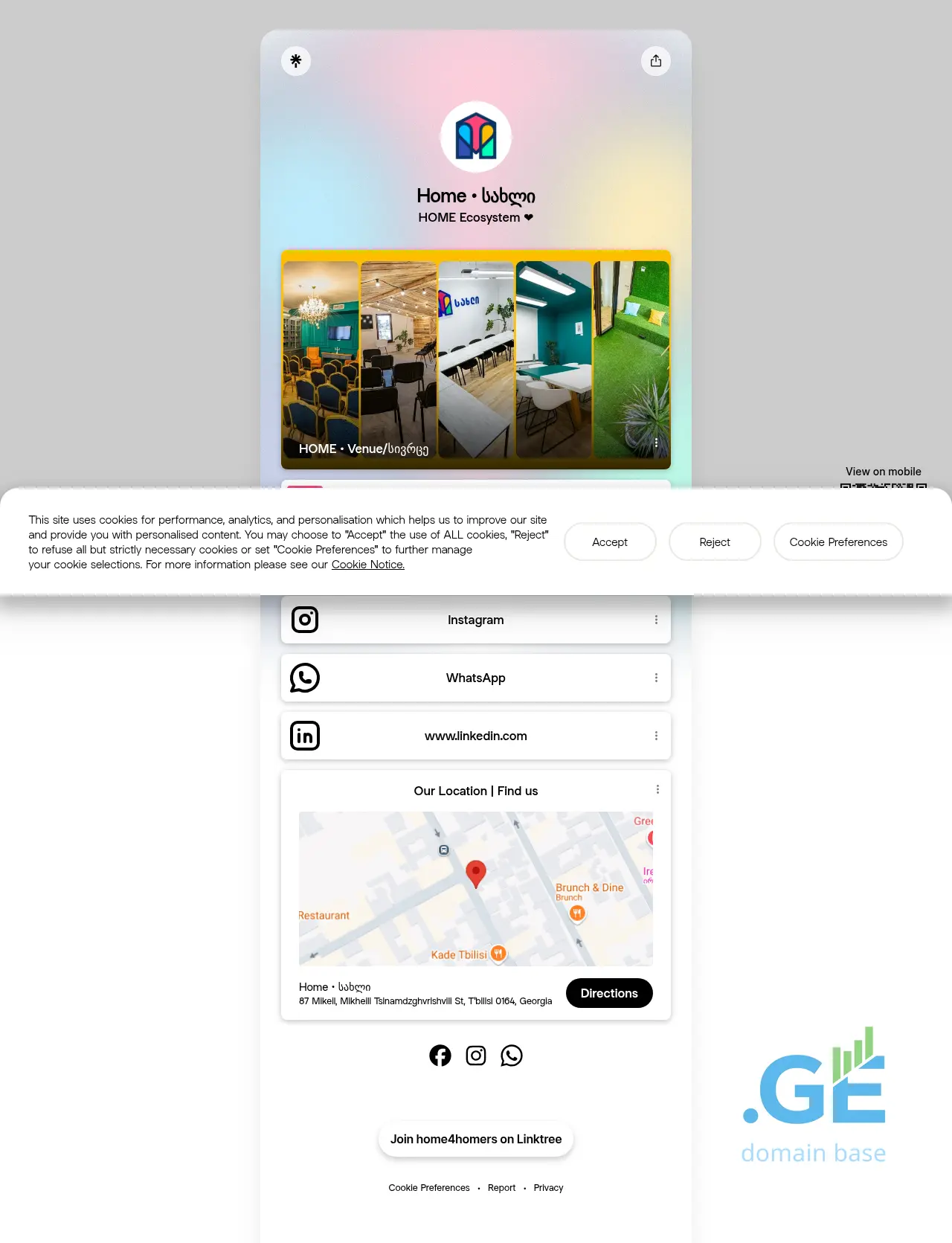 Screenshot of the site home.org.ge