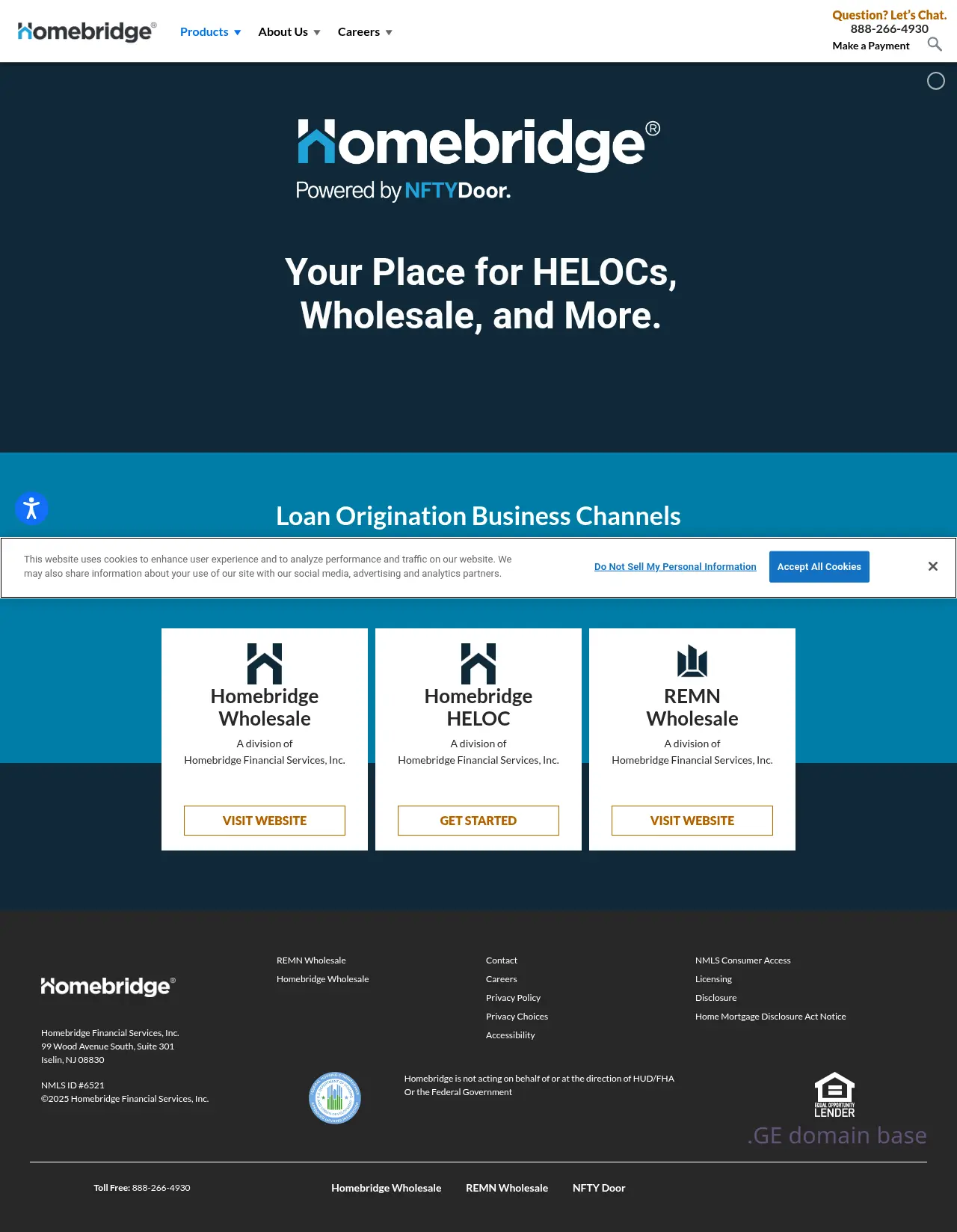 Screenshot of the site homebrid.ge