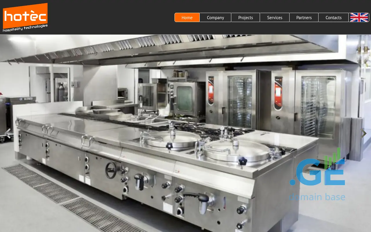 Screenshot of the site hotec.ge