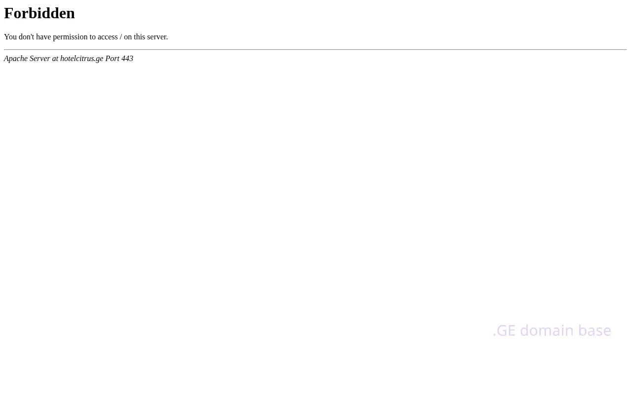 Screenshot of the site hotelcitrus.ge