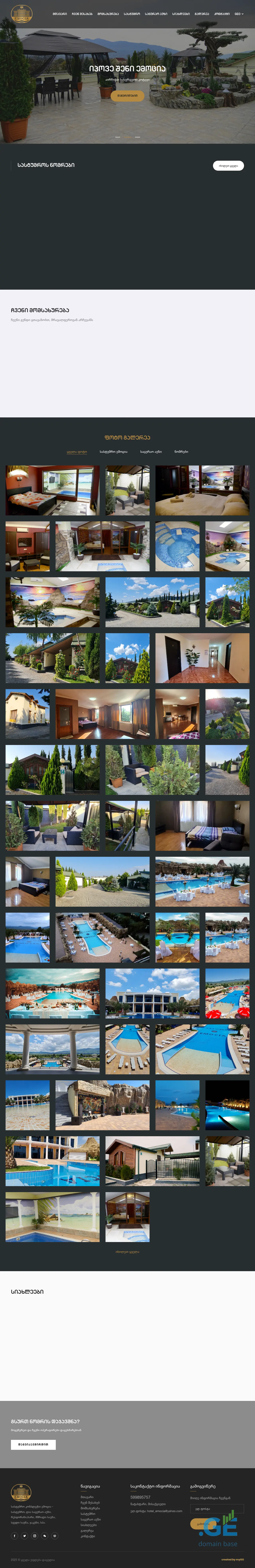 Screenshot of the site hotelemocia.ge