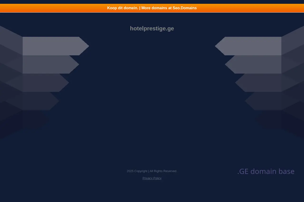 Screenshot of the site hotelprestige.ge