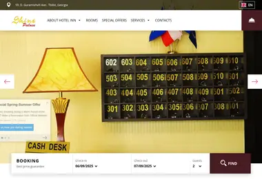 Screenshot of hotelshine.ge