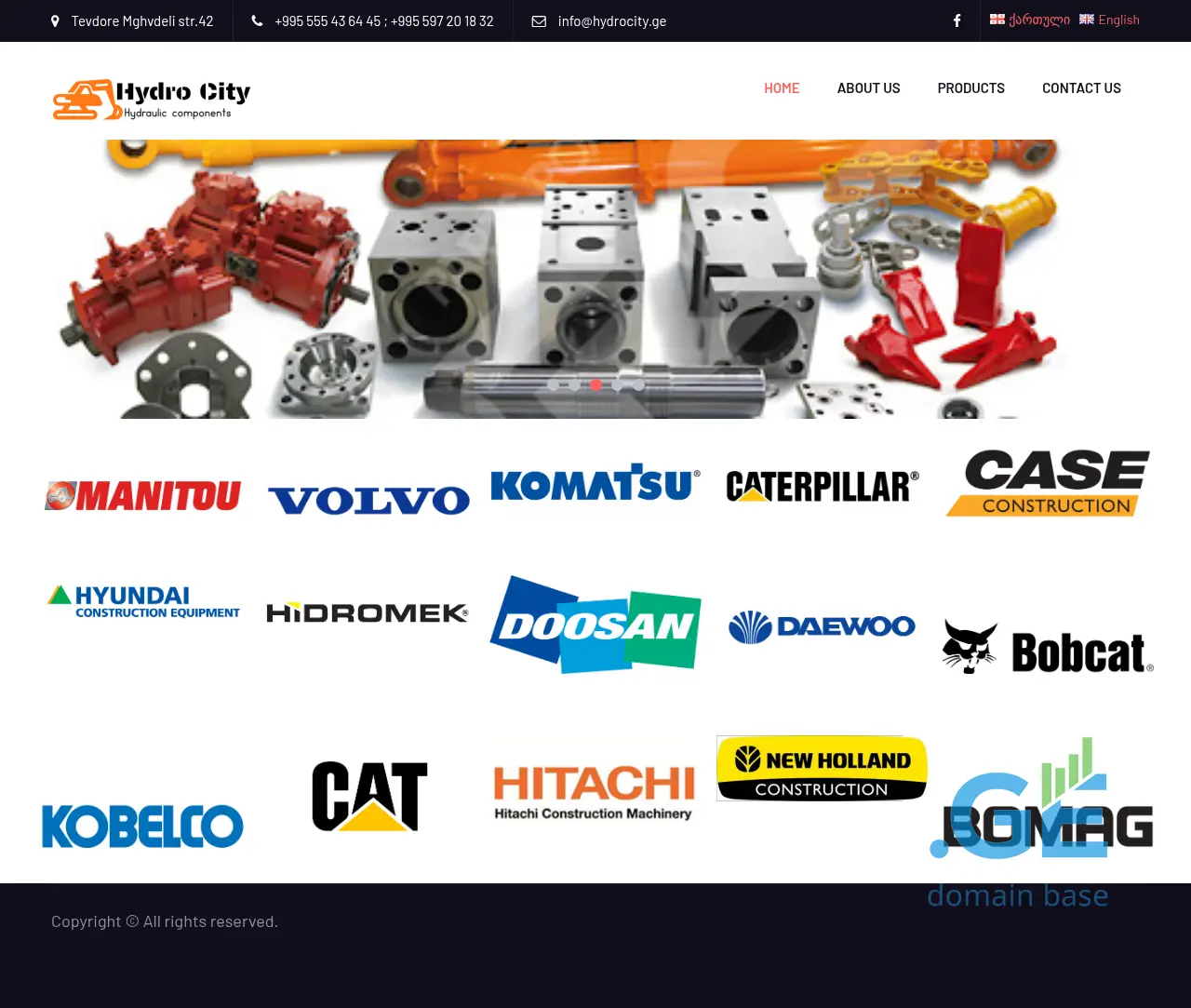 Screenshot of the site hydrocity.ge