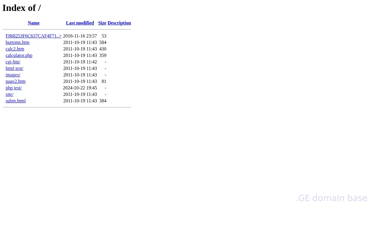 Screenshot of the site iafi.ge