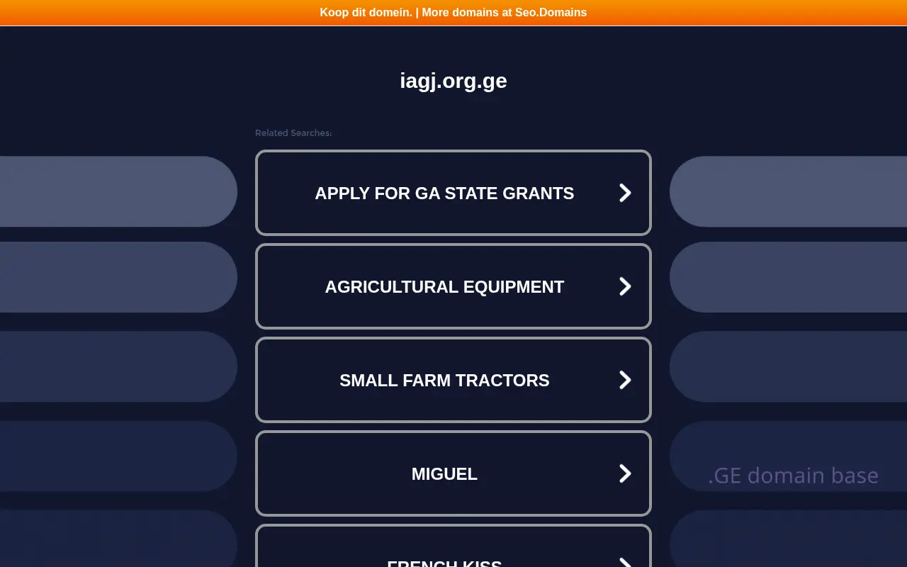Screenshot of the site iagj.org.ge