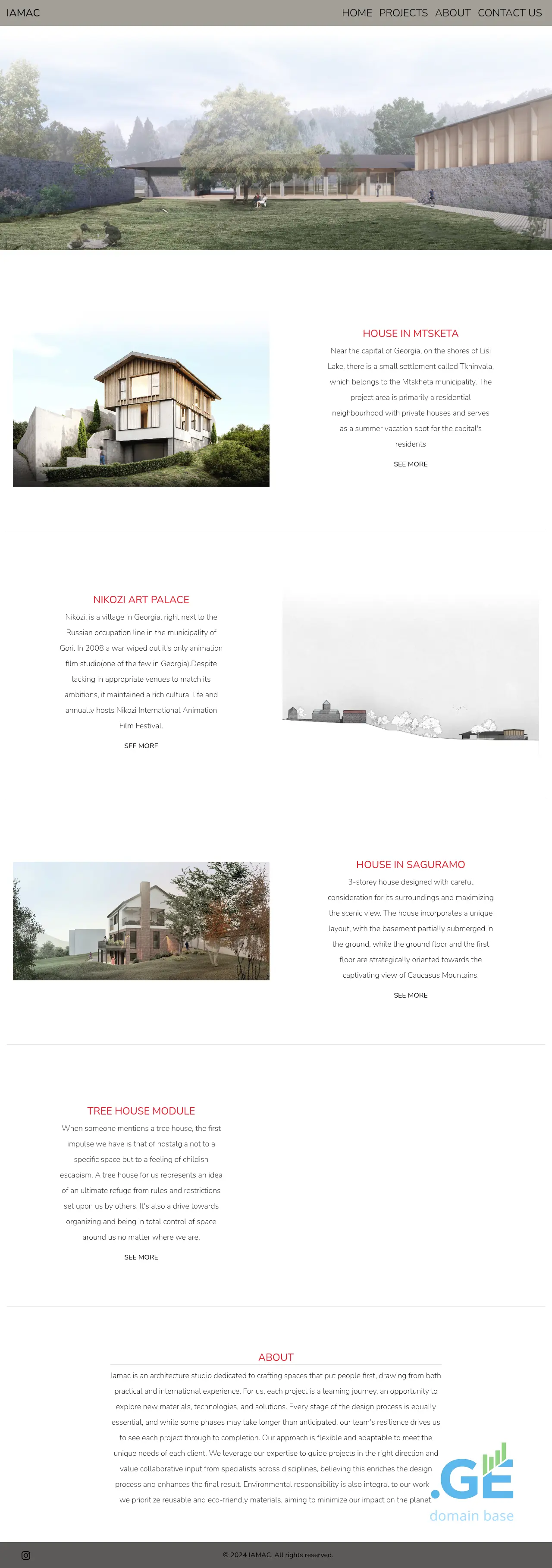 Screenshot of the site iamac.ge
