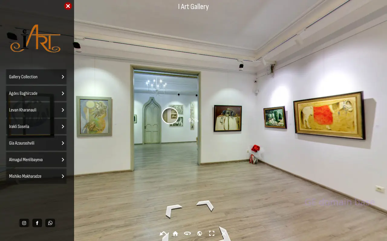 Screenshot of the site iart.ge